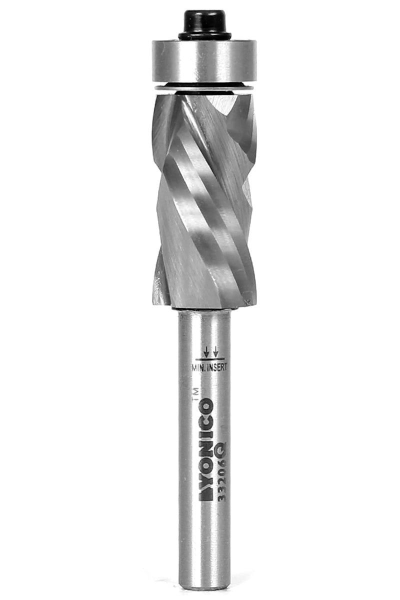 Yonico Flush Trim Router Bits Pattern Bit Compression Ultra-Performance Bottom Bearing 1/4-Inch Shank 33206q - Image 1